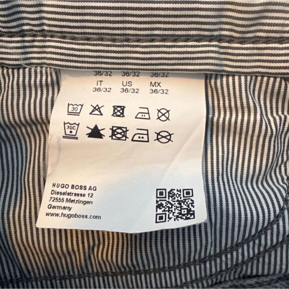 Hugo Boss Mens Cotton Stretch Pants Size 36/32 Gray - Picture 5 of 8